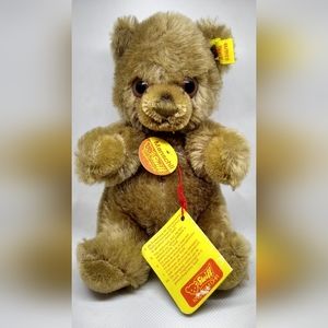 Steiff Genuine Mohair 7" Teddy Bear Plush Stuff Animal Realistic Eyes